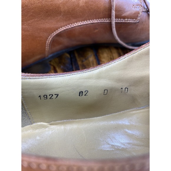 Santoni 1927 Pritchard Men\'s Brown Leather Derby‎ Shoes Size US 11 Made In Italy main image 5